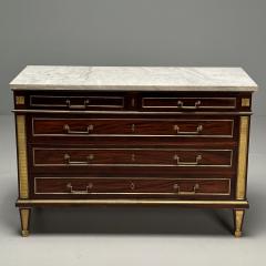 Russian Neoclassical Louis XVI Commode Mahogany Marble France 19th Century - 3493731