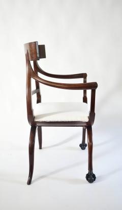 Russian Neoclassical Mahogany Armchairs Pair circa 1800 - 3603486