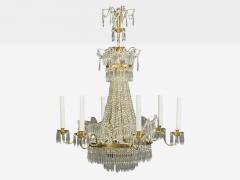 Russian Neoclassical Style Monumental Chandeliers Bronze Crystal 1960s - 4518529