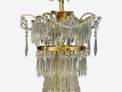 Russian Neoclassical Style Monumental Chandeliers Bronze Crystal 1960s - 4518534
