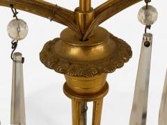 Russian Neoclassical Table Lamps Dore Bronze Crystal France 19th C  - 3996785