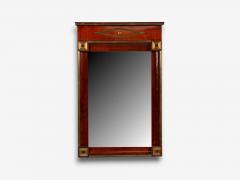 Russian Neoclassical Wall Mirror Mahogany Bronze Baltic States 1860s - 4791192