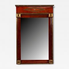 Russian Neoclassical Wall Mirror Mahogany Bronze Baltic States 1860s - 4791255