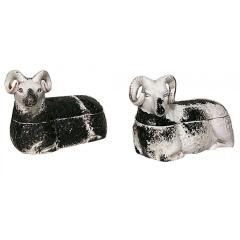 Russian Porcelain Ram Shaped Boxes - 4709524