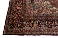 Rust Antique Sarouk Farahan Room Size Persian Wool Rug - 1673879