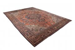 Rust Antique Sarouk Farahan Room Size Persian Wool Rug - 1673886