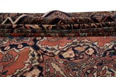 Rust Antique Sarouk Farahan Room Size Persian Wool Rug - 1673888
