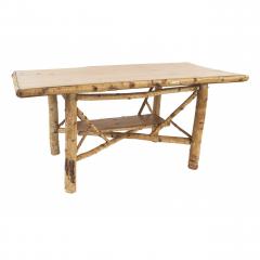 Rustic Adirondack Birch Wood Dining Table - 4700244