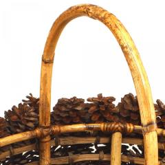 Rustic Adirondack Pine Cone Basket - 4671797