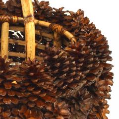 Rustic Adirondack Pine Cone Basket - 4671799