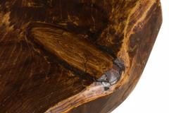 Rustic Adirondack Style Hewn Dark Stained Wooden Kneehole Desk - 2800553