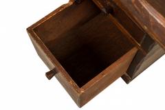 Rustic Adirondack Style Hewn Dark Stained Wooden Kneehole Desk - 2800555