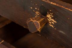 Rustic Adirondack Style Hewn Dark Stained Wooden Kneehole Desk - 2800556