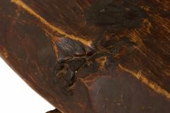 Rustic Adirondack Style Hewn Dark Stained Wooden Kneehole Desk - 2800557