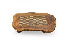 Rustic Adirondack Style Live Edge Wooden Game Board Chest - 4198478
