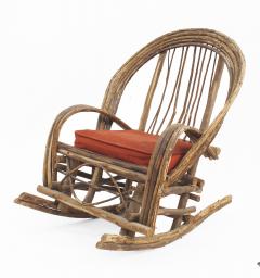 Rustic Adirondack Willow Rocking Chair - 4667870