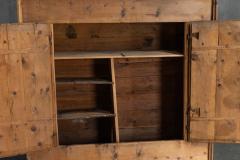 Rustic Alpine Folk Art Pine Cupboard Circa 1800 - 4743803