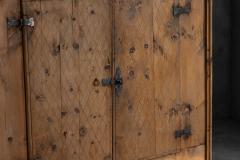 Rustic Alpine Folk Art Pine Cupboard Circa 1800 - 4743837