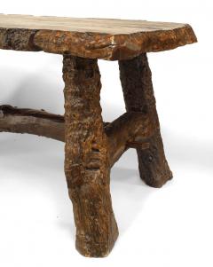Rustic American Adirondack Walnut Dining Table - 4631400