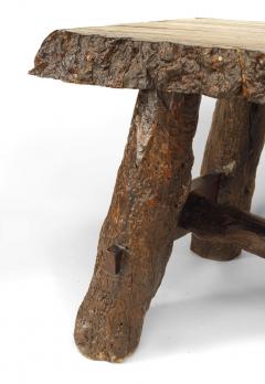 Rustic American Adirondack Walnut Dining Table - 4631402