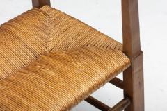 Rustic Armchair in Solid Wood and Straw France 1940s - 3441525