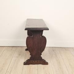 Rustic Baroque Italian Walnut Side Table 18th century - 4729113