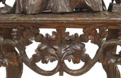 Rustic Black Forest 19th Cent Carved Walnut Cabinet on Stand - 637164