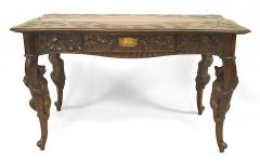 Rustic Black Forest Bear Walnut Table Desk - 4626209