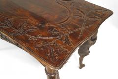 Rustic Black Forest Bear Walnut Table Desk - 4626213