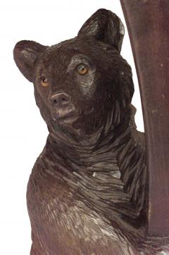 Rustic Black Forest Bear Walnut Table Desk - 4626218