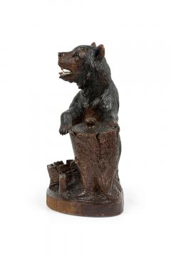 Rustic Black Forest Carved Bear Humidor - 4322640