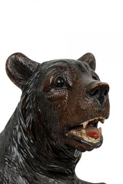 Rustic Black Forest Carved Bear Humidor - 4322643