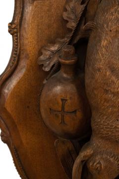 Rustic Black Forest Caved Game Animal Wall Plaque - 4201146