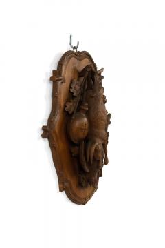 Rustic Black Forest Caved Game Animal Wall Plaque - 4201147