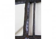 Rustic Black Forest Mirror Hand Carved With Oak Leaves Austria Circa 1880 - 3709546