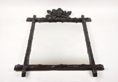 Rustic Black Forest Mirror with Acorn Oak Leaves Carvings Austria circa 1870 - 3361947