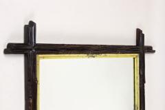 Rustic Black Forest Mirror with Gilt Inner Bar Austria circa 1880 - 3415876
