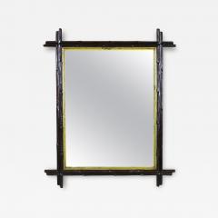 Rustic Black Forest Mirror with Gilt Inner Bar Austria circa 1880 - 3416448
