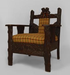 Rustic Black Forest Oak Arm Chair - 558559