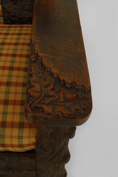 Rustic Black Forest Oak Arm Chair - 558560
