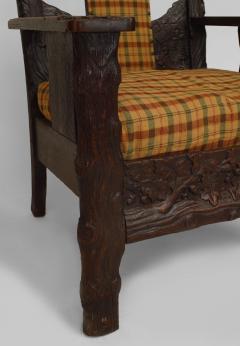 Rustic Black Forest Oak Arm Chair - 558561
