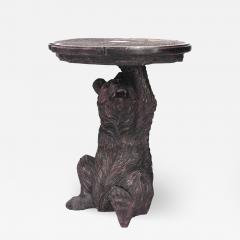 Rustic Black Forest Style 20th Cent Walnut End Table - 638577