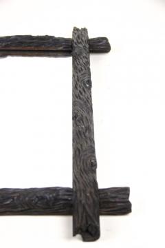 Rustic Black Forest Wall Mirror Hand Carved Austria circa 1870 - 3657605