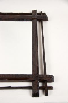 Rustic Black Forest Wall Mirror Hand Carved Austria circa 1880 - 3483801