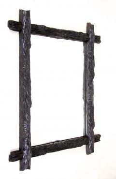 Rustic Black Forest Wall Mirror Hand Carved Austria circa 1880 - 4098429