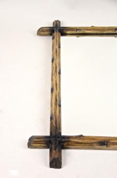 Rustic Black Forest Wall Mirror Light Brown Austria circa 1890 - 3460769