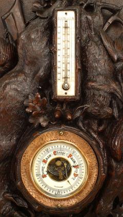 Rustic Black Forest Walnut Barometer - 4629357