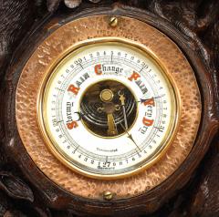 Rustic Black Forest Walnut Barometer - 4629358