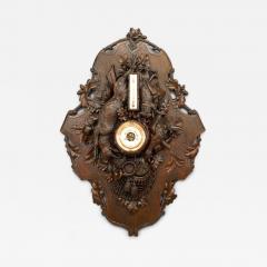 Rustic Black Forest Walnut Barometer - 4630935