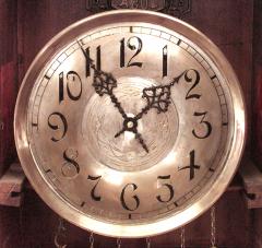 Rustic Black Forest Walnut Grandfather Clock - 4321409